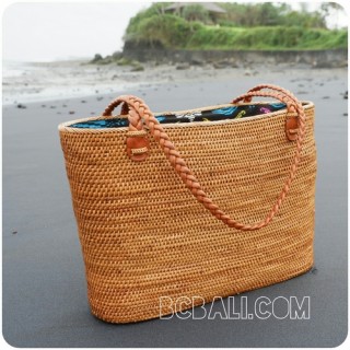 shopping beach handbags straw rattan full handwoven ethnic style